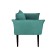 The Naples chair, without a mechanism, velor, turquoise color