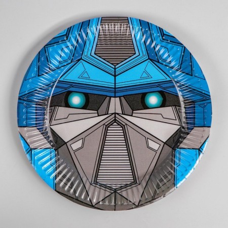 Disposable paper plate "Robot", 18 cm-2
