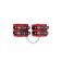 The shackles of Pecado BDSM, soft, with two rifle straps, genuine leather, red-black