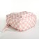 Youth backpack from textiles, 4 pockets, white/pink color