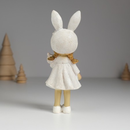 Souvenir Polystone "Girl in a hat with ears and flowers, with a lamb" MIX 5x4x15 cm-4