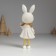 Souvenir Polystone "Girl in a hat with ears and flowers, with a lamb" MIX 5x4x15 cm