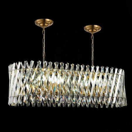 Suspension lamp ST LUCE. SL1170.303.12. Fabio. 12x40 W, E14, 100x35x29 cm, brass color-6