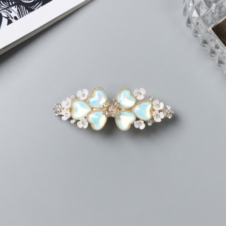 Clothing machine for hair "Rosemary Elites" Flower, 6.5 cm, gold