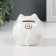 Piggy bank Ceramics "Cat Mani-Neko with a Round fish with patterns" 7x7x6.8 cm