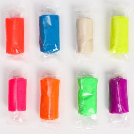 Modeling dough, 8 colors, 25 g, mixariks-3