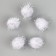 A set of textile details for the decor "bombs" 25 pcs. set, size 1 pc. 2 cm, color silver