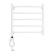 Domoterm electric heated towel rail "Calipso" P5, 500x500 mm, left, white matte