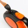 Roulette "Pigzon" reflective, 8 m, up to 50 kg, cable, rubberized handle, orange