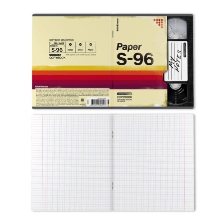 Notebook 96 sheets in the Erichkrause VHS cage, matte, lamination, 5V, mix-6