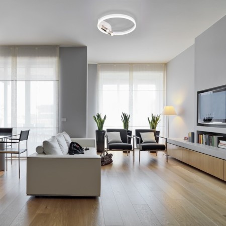 Smart ceiling lamp Luminari, SMD, LED tape, COB, 50x50x11 cm-2