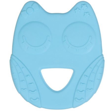 A set of silicone teeters "Blue Boxing", with a rattle, 4 pcs., In the case, crumb I-4