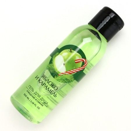 Shower gel, 100 ml, aroma of apple and caramel, pure happiness-2