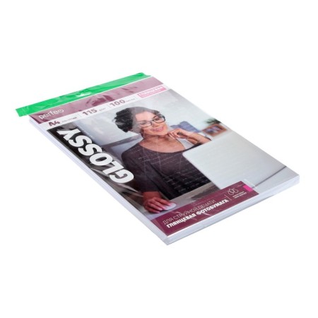 Photo paper for jet print A4, 100 sheets Perfeo, 115 g/m2, one -sided, glossy-1