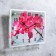 Carty clock is wall, series: flowers, "pink orchid", 20 x 25 cm
