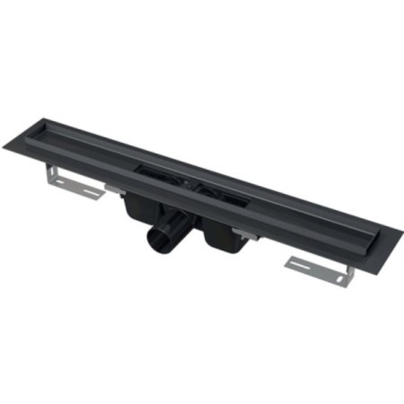 The drainage groove Alcadrain Apz1black-550, with rapids, 550 mm, black matte