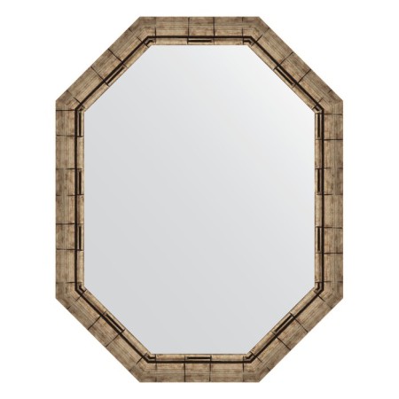 Mirror in the baguette frame, silver bamboo 73 mm 73x93 cm