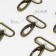 Metal carbine, 45 × 38 mm / 32 × 2.7 mm, 10 pcs, bronze color