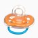 Set: nipple - a dummy with a “turtle” holder, anatomical +6 months, yellow color