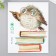 Sticker Plastic Interior Color "Baby Owl on Books" 23x29 cm
