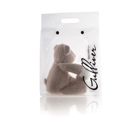 Soft toy Gulliver Bear "Gingerbread", dark beige color, 30 cm-3