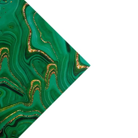 Paper packing glossy double -sided "malachite", 70 x 100 cm-2
