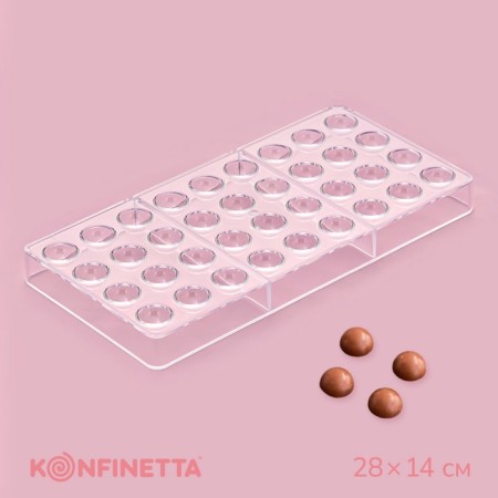 Konfinetta Chocolate Form "Smesfera", 28 × 14 cm, 36 cells (2 × 1 cm)