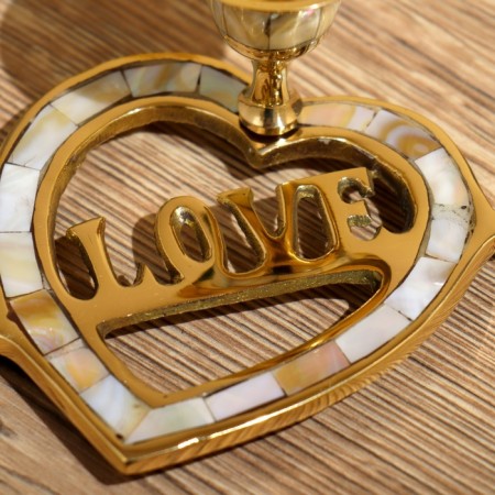 Climb "Love" 13x13x6 cm, brass-3