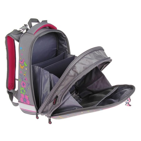 School backpack 36 x 28 x 16 cm, ergonomic back, stavia "bear", gray-8