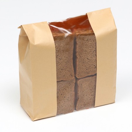 Crafts package, V-shaped bottom, with a longitudinal window 32 x 21 x 10 cm