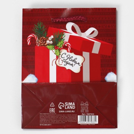 Laminated vertical package “For you”, S 12 x 15 x 5.5 cm, New Year-7