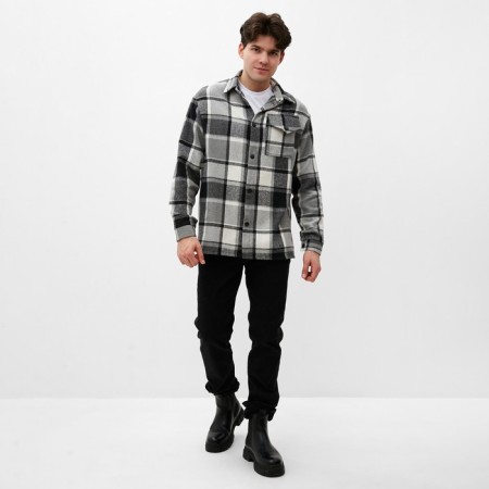 Male shirt in the MIST cage, size 48, black/white-2