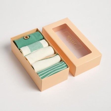Set of female socks (5 pairs) minku "avocado", size 36-39 (23-25 ​​cm)