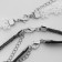 Choker "Trio" Flowers (set of 3 pcs.), Black and white color, 32 cm