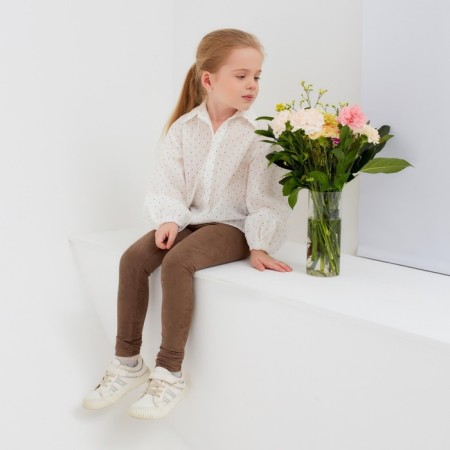 Рубашка детская MINAKU: Cotton collection цвет белый, рост 104-7