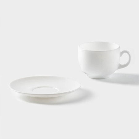 Tea Service Luminarc Diwali, 220 ml, 6 people, glass ceramic, white-3