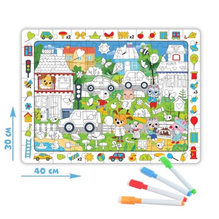 Puzzle “Collect, find, paint. City Adventures ", 88 details-1