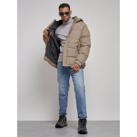 Sports Bologna male winter, size 58, beige color-10