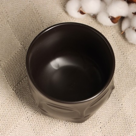 Kashpo "Many -sided" black, 12x12x9cm-2