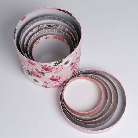 Set of boxes 5 in 1, gift packaging, “Flowers”, 13 x 13.5–19.5 x 23 cm-13