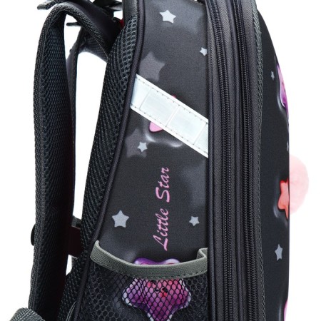 School backpack 38 x 30 x 16 cm, ergonomic back, stavia "stars", gray-10