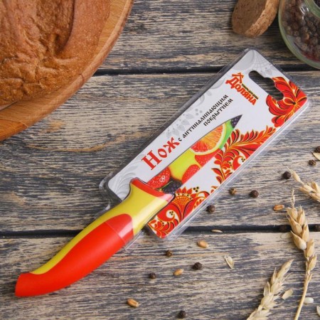Kitchen knife with anti -wound coating of the “fruit” shares, blade 8 cm-4