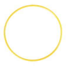 Hoop, diameter 70 cm, yellow color