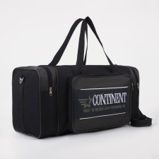 Sports bag with lightning, 3 outer pockets, black color/hucks