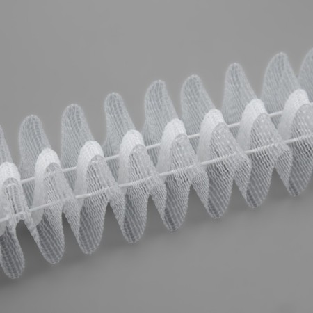 The curtain tape is classic, organza, 2.5 cm, 100 ± 1 m, the color is transparent-2