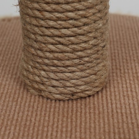 House for cats with a claw of a round, jute, 35 x 35 x 64 cm, beige-7