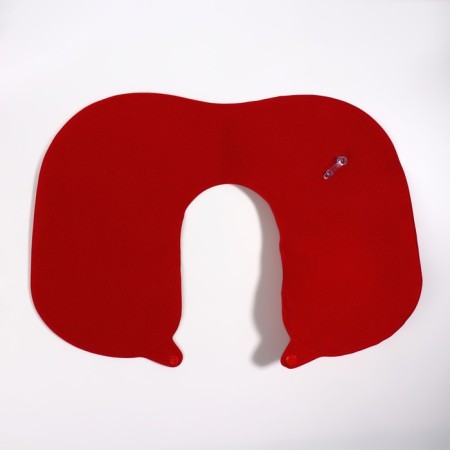 Pillow for the neck is road, inflatable, with a pump, 47 × 27 cm, cardboard box, color mix-6
