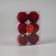 Set of balls plastic D-6 cm, 6 pcs "Bjorn" geometry, red