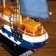 The ship is a souvenir average "horseman", the sails are blue, mix, 43x8.5x39 cm