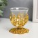 Glass 1 candle "Pattern", golden color